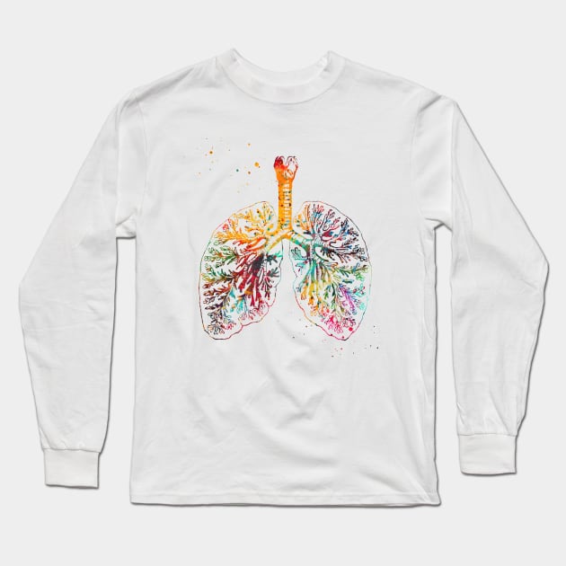 Anatomical Lungs Long Sleeve T-Shirt by erzebeth